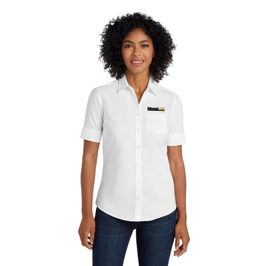 Port Authority® Ladies Short Sleeve SuperPro™ Oxford Shirt